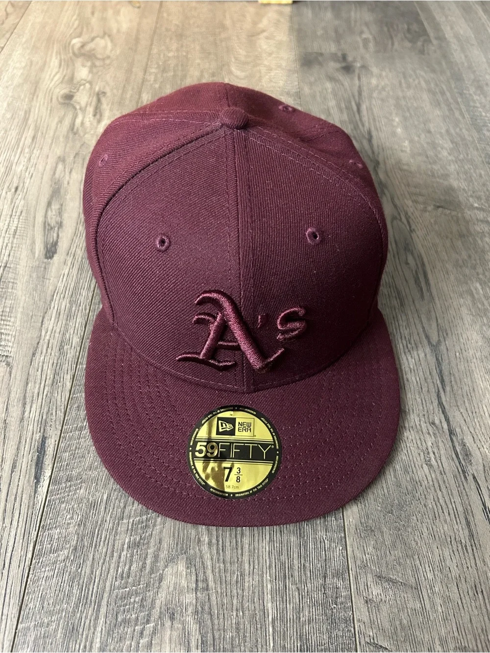 New Era Men’s Maroon Oakland A’s 59FIFTY Fitted Cap 7 3/8